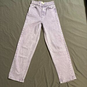 Everlane The Way-High Jean Purple Sz 24 Tall Straight Leg